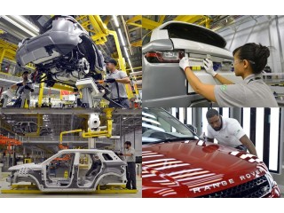 Работа на заводе в компании Jaguar Land Rover в Бирмингеме, Великобритания.